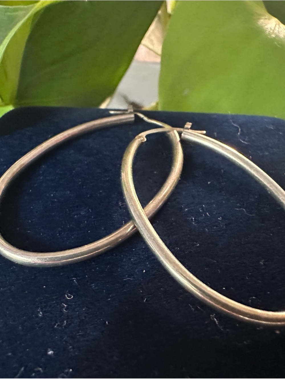 Elegant Sterling  Silver Hoop Earrings